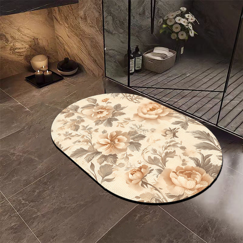 Elegant Floral Design Area Mat