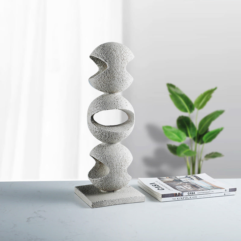 Artistic Textured Stone Sculpture