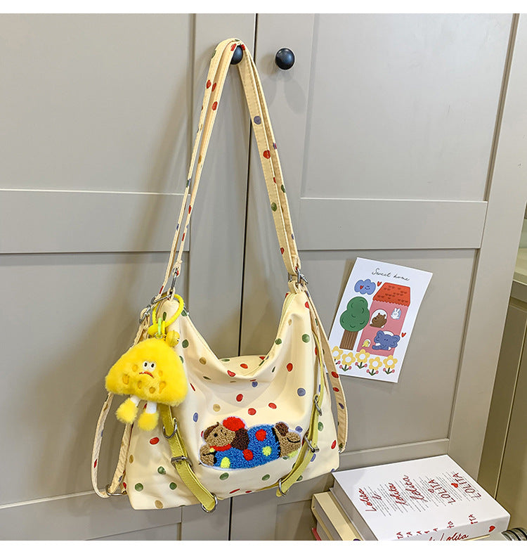 Playful Polka Dot Plush Crossbody Bag Kalsten