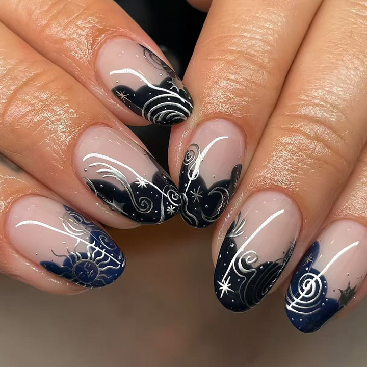 Artistic Floral Gel Press-On Nails Kalsten