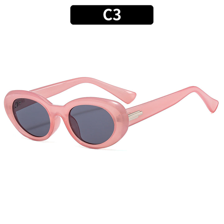 Cat-Eye Frame Sunglasses with Decorative Accent