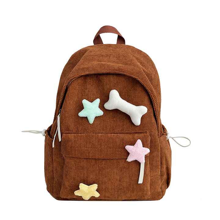 Cute Corduroy School Backpack Kalsten