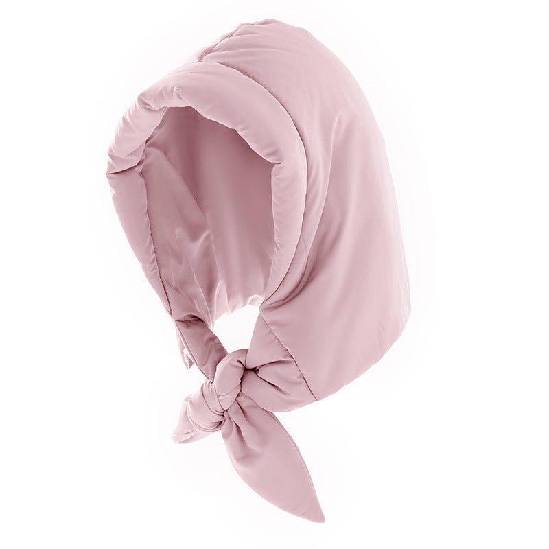 Padded Quilted Insulated Tie-Back Hooded Headscarf Kalsten