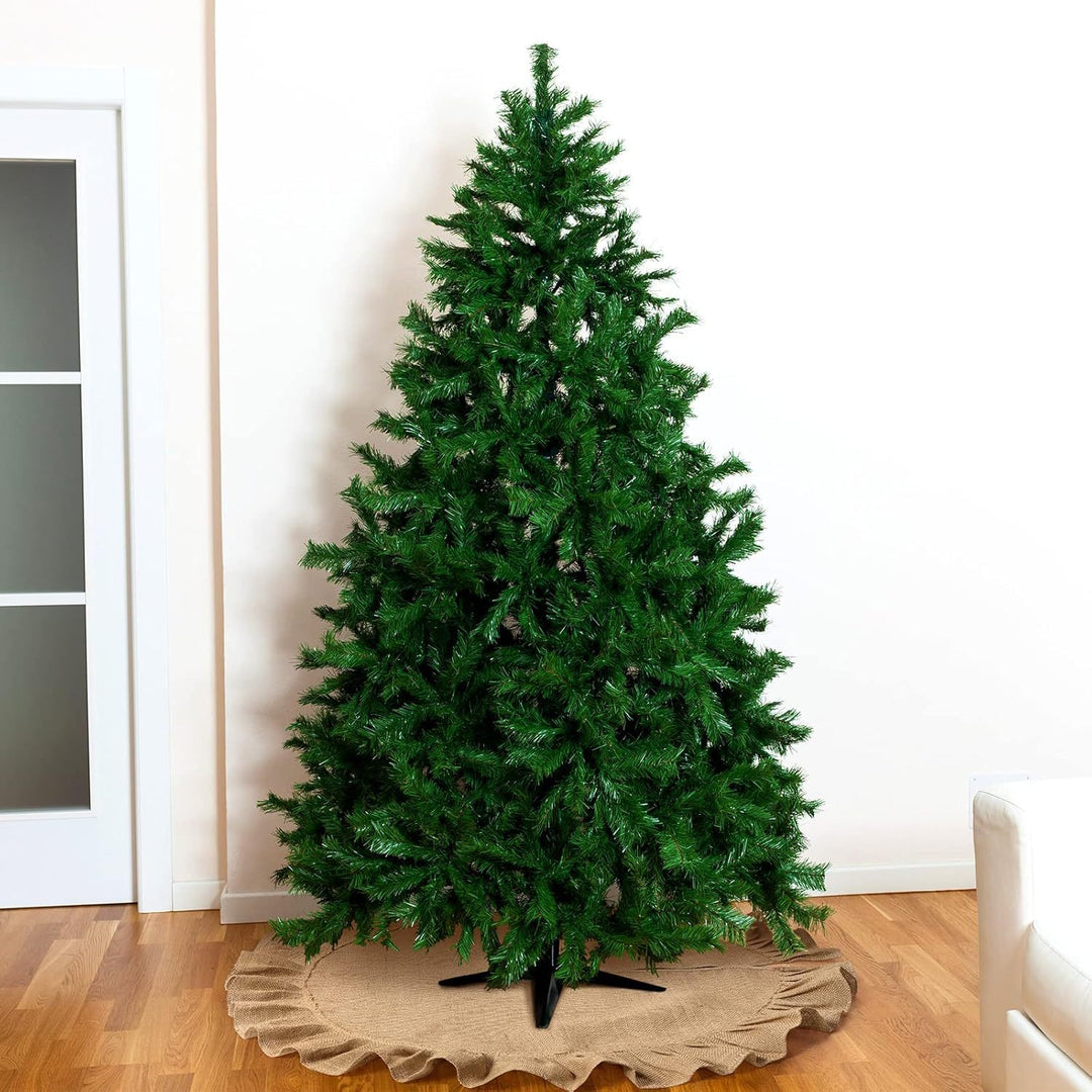 Rustic Christmas tree skirt with ruffle detail Kalsten