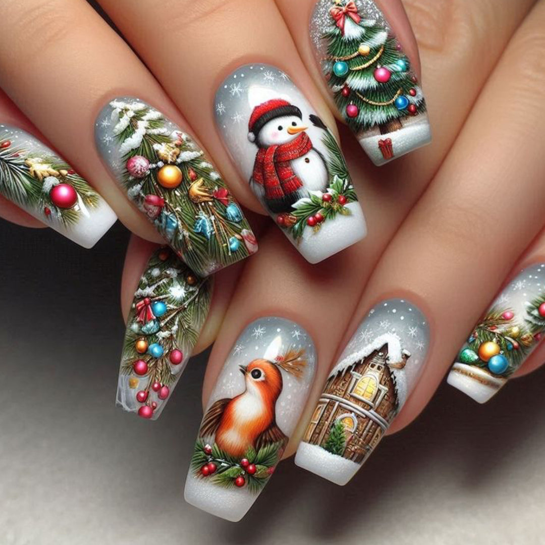 Themed Holiday Nail Art Extensions Kalsten