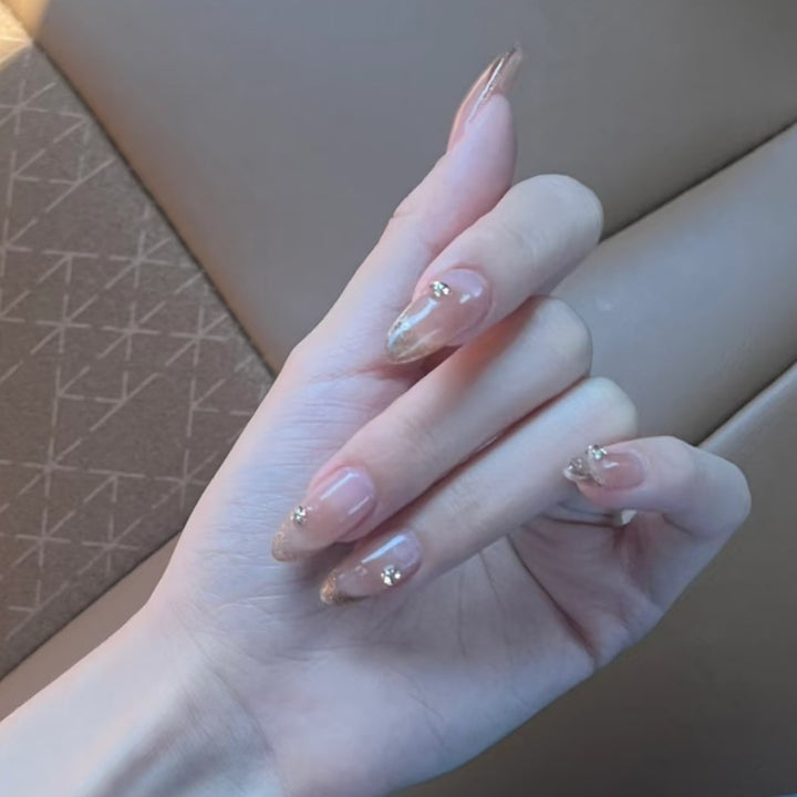 Elegant Glitter-Accent Press-On Nail Set Kalsten