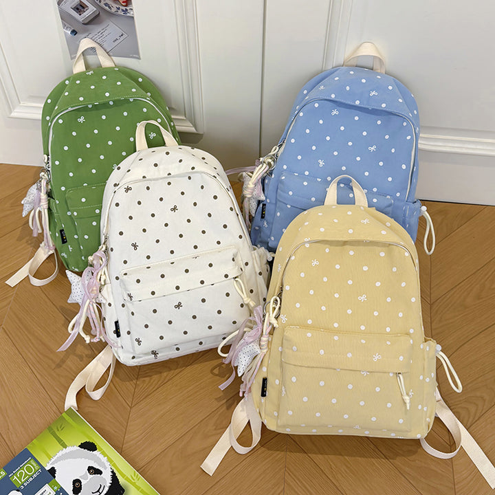 Casual Polka Dot Patterned Backpack Kalsten