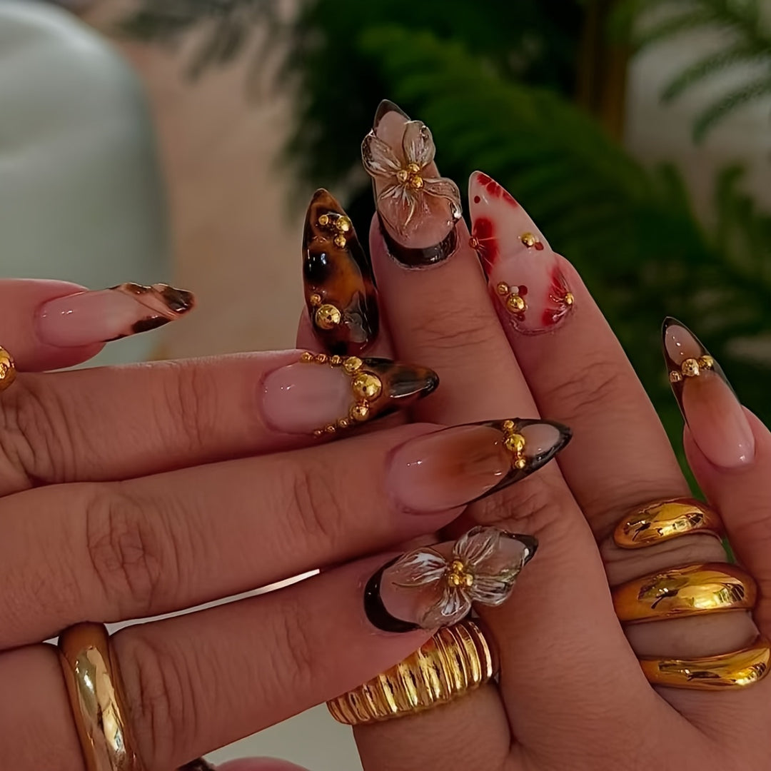 Artistic Stiletto Press-On Nail Art Set Kalsten