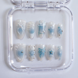 Decorative Press-On Nail Art Set with Unique Designs Kalsten