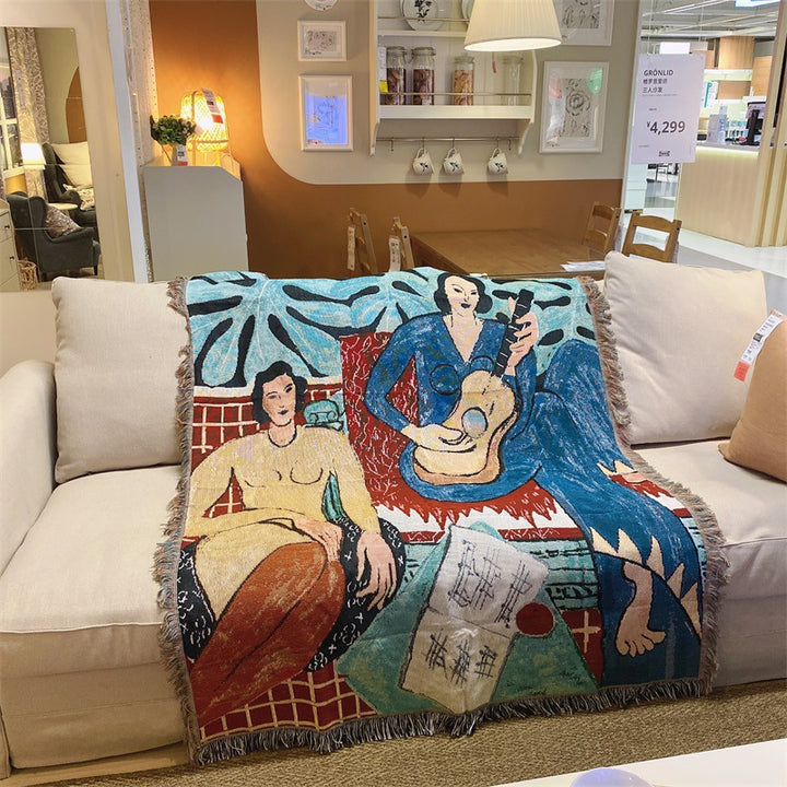 Artistic Patterned Throw Blanket