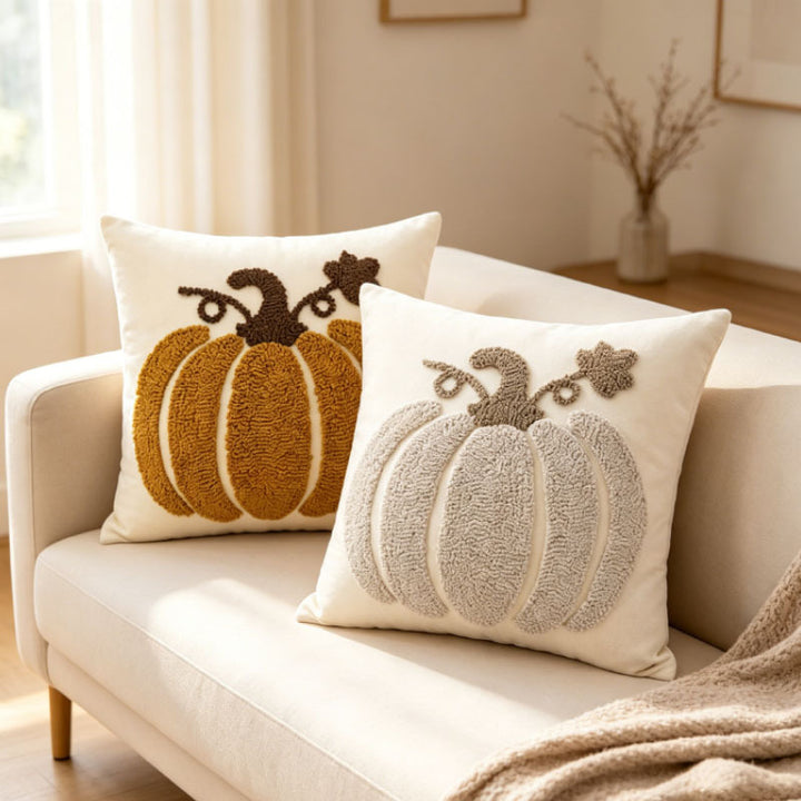 Decorative Cushion with Pumpkin Pattern