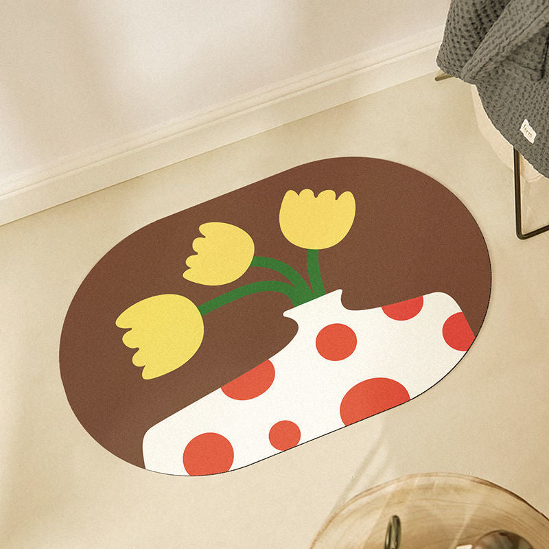Floral Decorative Area Mat for Home Decor
