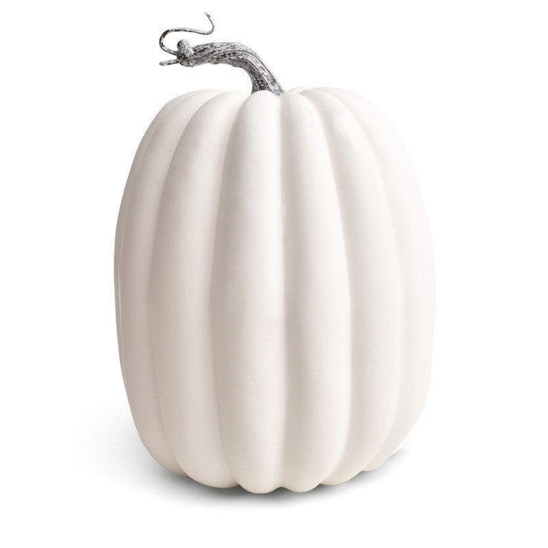Decorative ceramic pumpkin for table and autumn decoration with glossy glaze