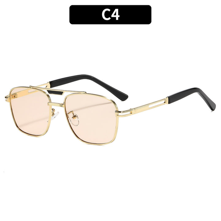 Elegant Geometric Square Frame Sunglasses