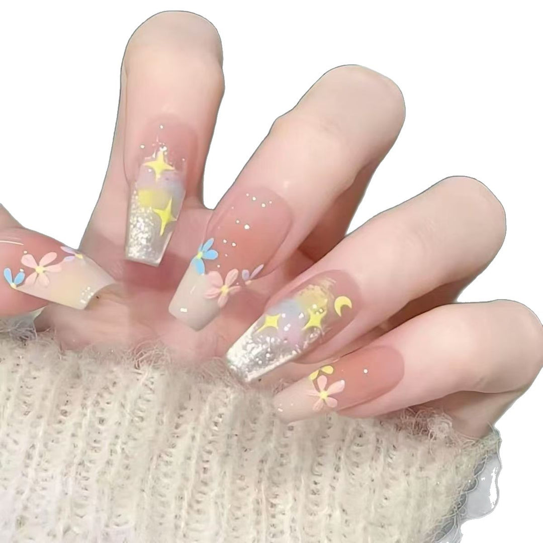 Premium Floral Press-On Nail Set Kalsten