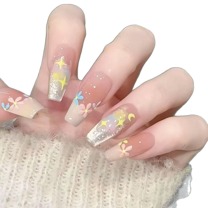 Premium Floral Press-On Nail Set Kalsten