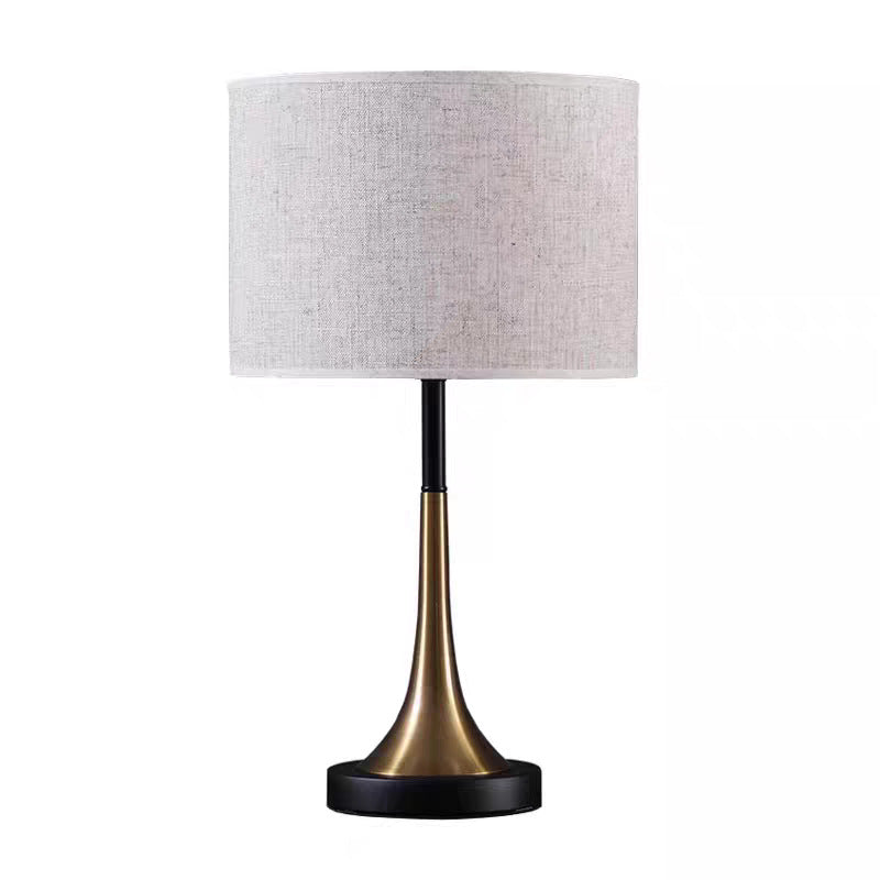 Modern Crystal-Accented Table Lamp