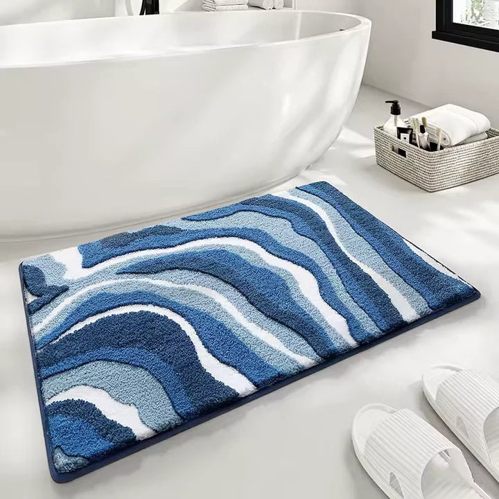 Decorative Bath Mat with Inspirational Text