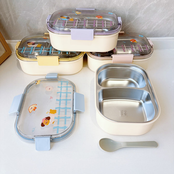 Fun-Themed Dual-Compartment Lunch Box