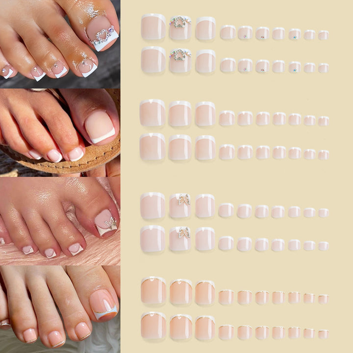 Elegantly Styled French Tip Nail Art Set Kalsten