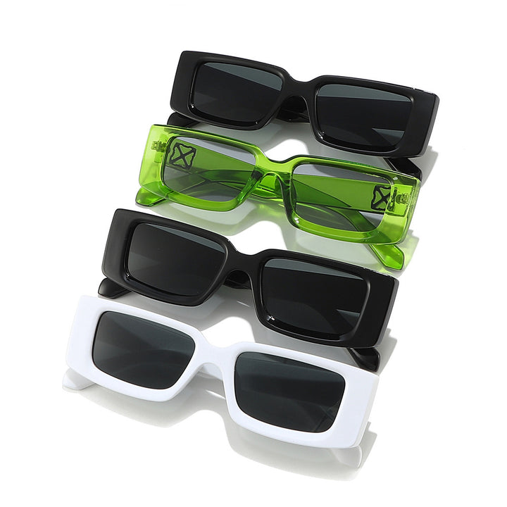 Oversized Geometric Sunglasses with Decorative Metal Accents Kalsten