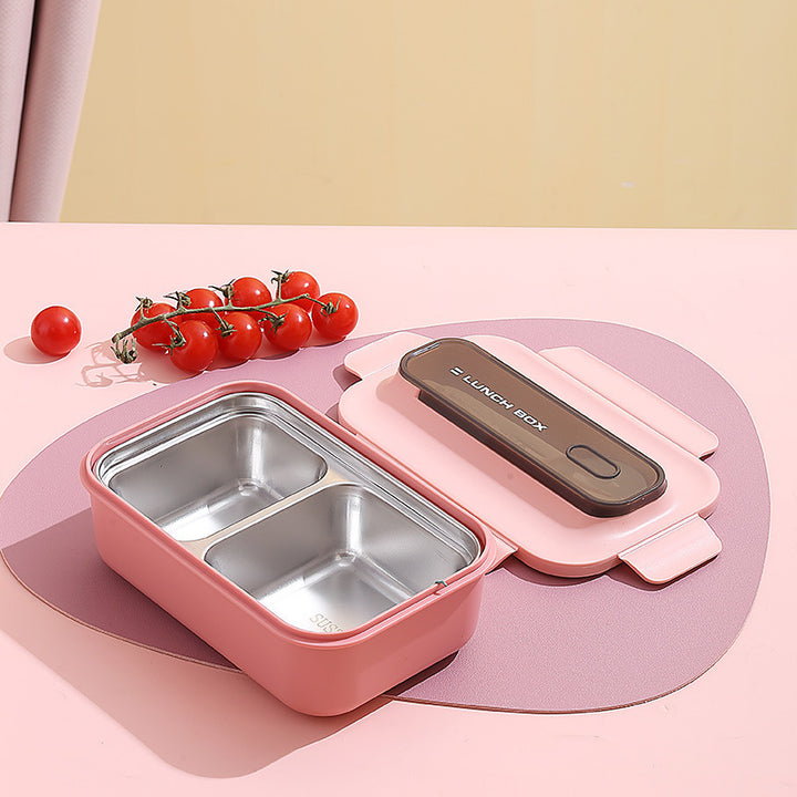 Versatile Leak-Proof Bento Lunch Box with Built-In Utensil Set