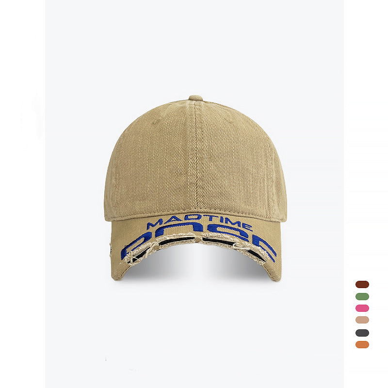 Distressed Denim Baseball Cap