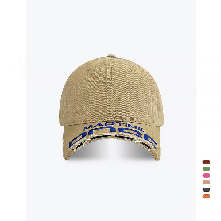 Distressed Denim Baseball Cap