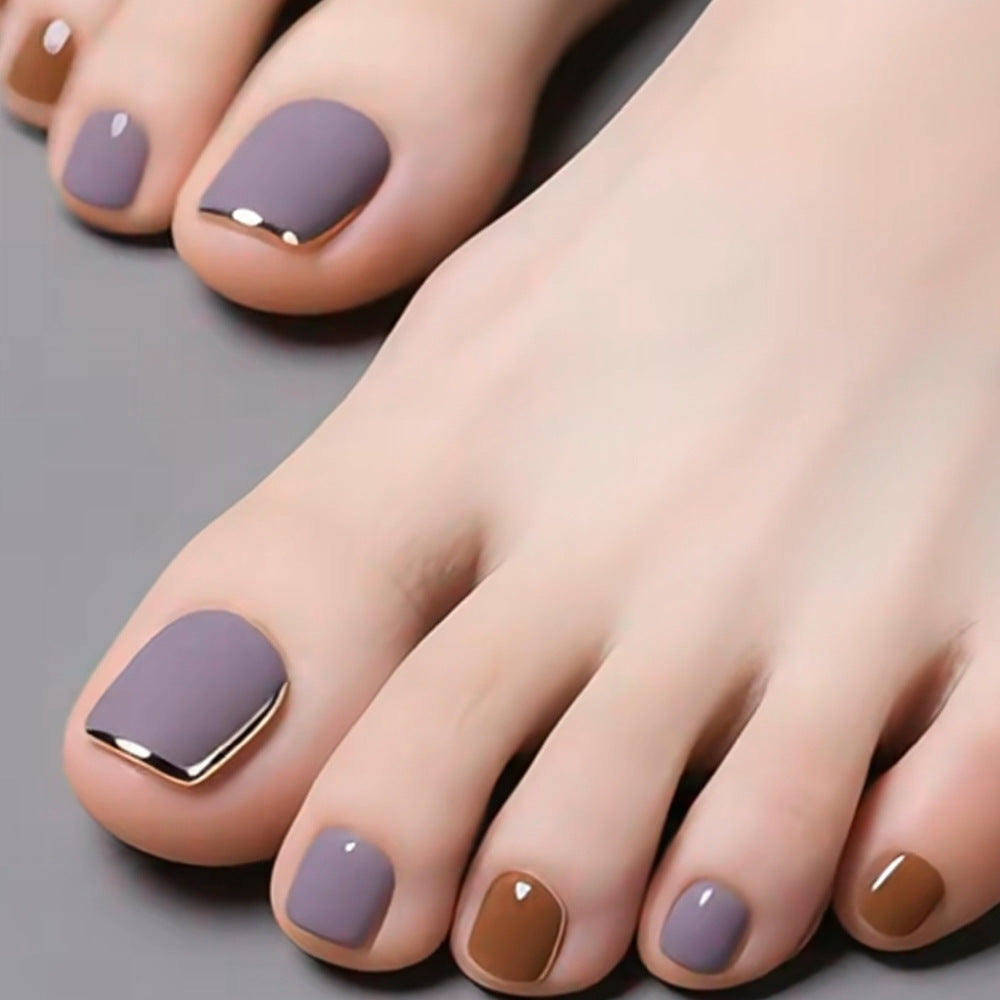 Elegant Press-On Toe Nail Set Kalsten