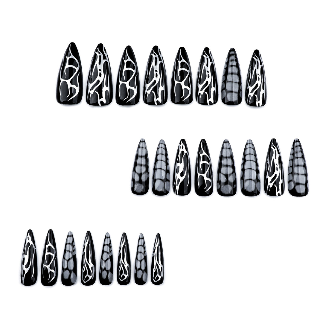 Artistic stiletto nails with modern structure design Kalsten