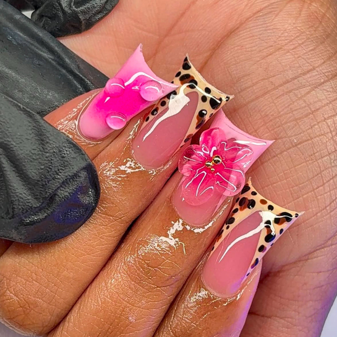 Artistic Floral Gel Press-On Nails Kalsten 1787368914