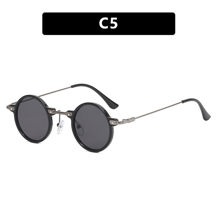 Women's fashionable round sunglasses with stylish metal frame and polarized lenses Kalsten