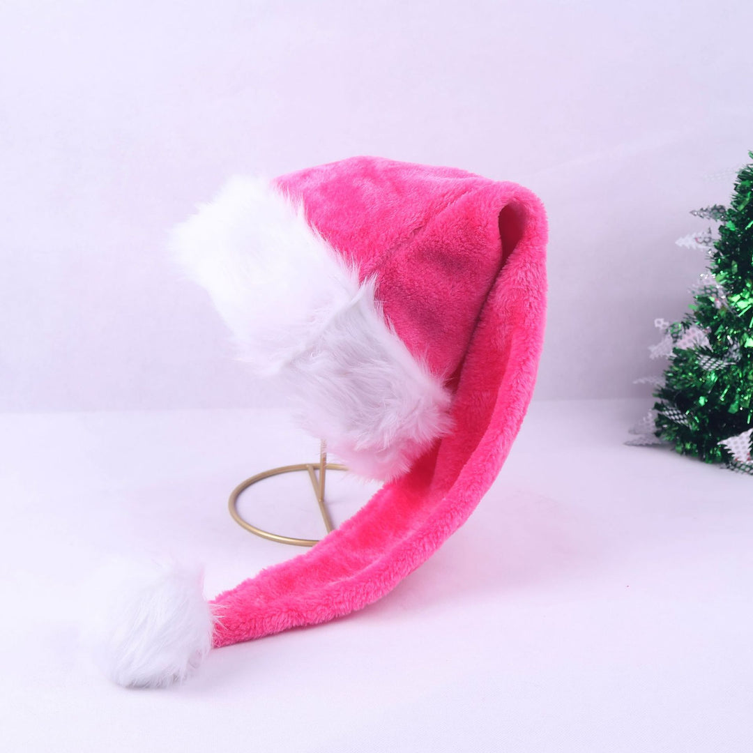 Christmas hat with plush trim