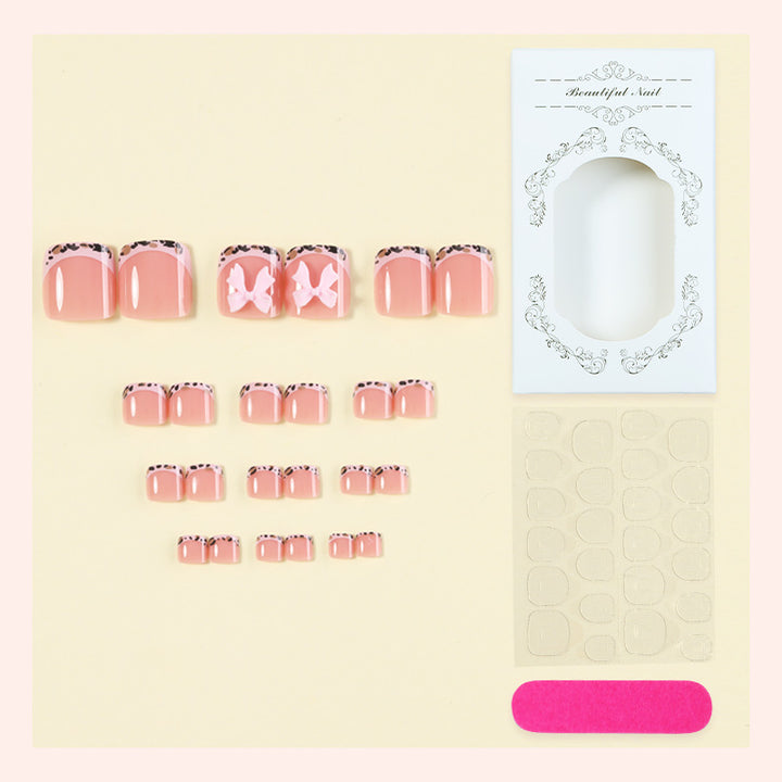 Decorative Press-On Nail Set with Elegant Patterns kalsten