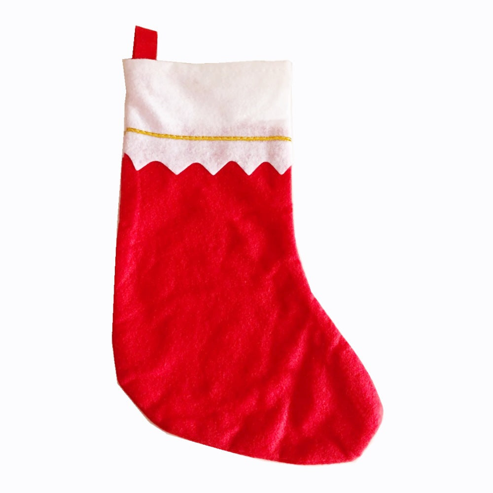 Festive Christmas stocking with elegant edging