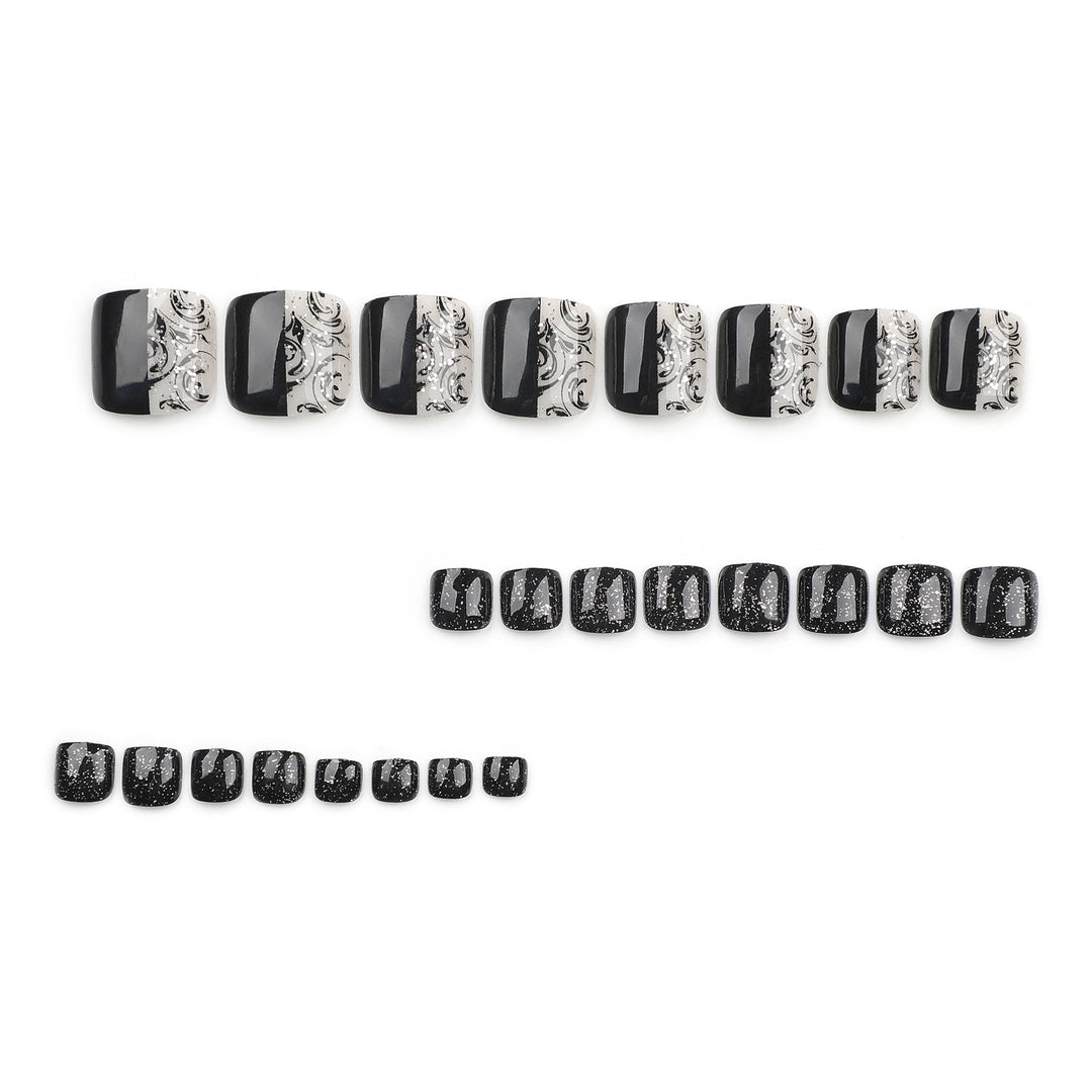 Elegant foot nail art with detailed design Kalsten