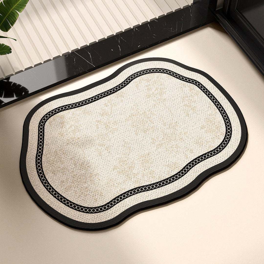 Elegant Floral Print Kitchen Mat