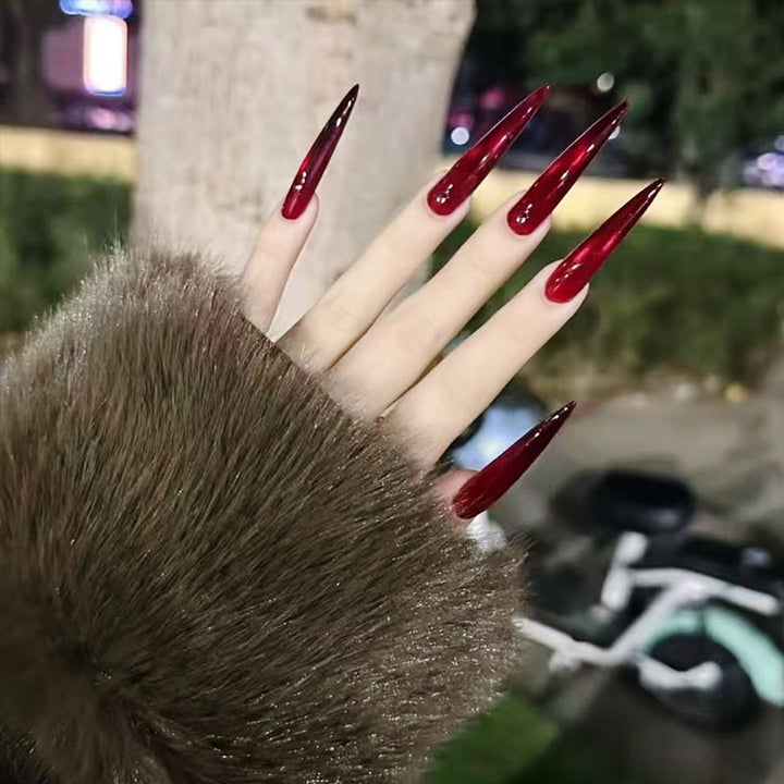 Artistic Long Stiletto Nail Enhancements Kalsten