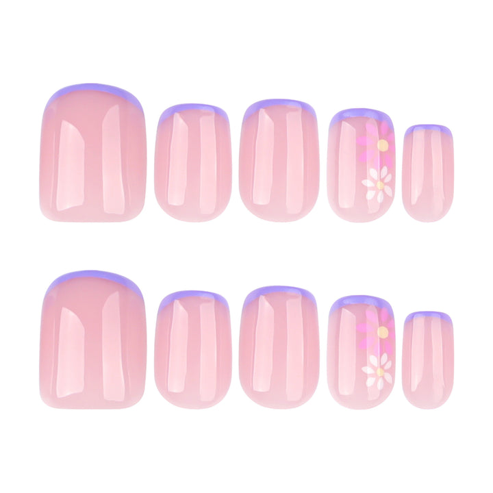 Floral Accent Press-On Nail Tips Kalsten