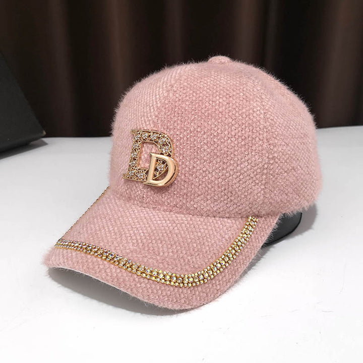 Women's Luxury Embellished Fleece Baseball Cap Kalsten