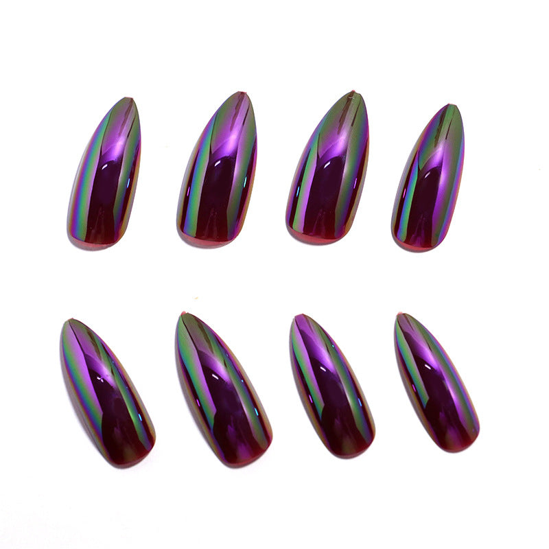 Iridescent Stiletto Press-On Nail Tips Kalsten