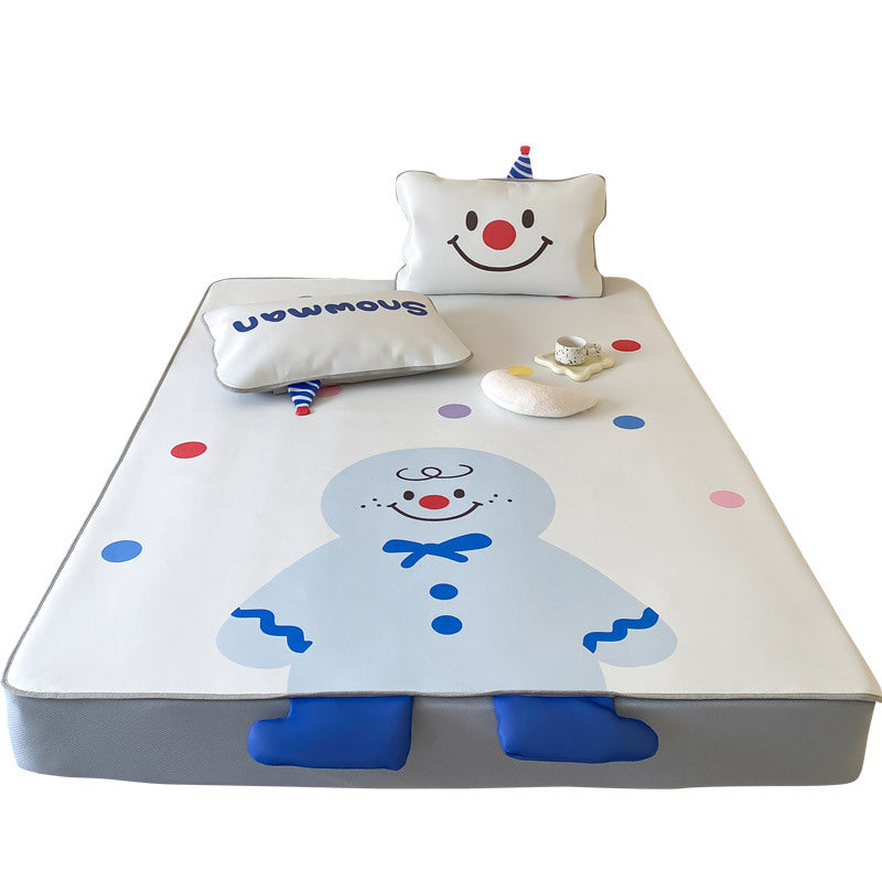Waterproof children's mattress cover with non-slip fitted sheet & cute cartoon animal designs