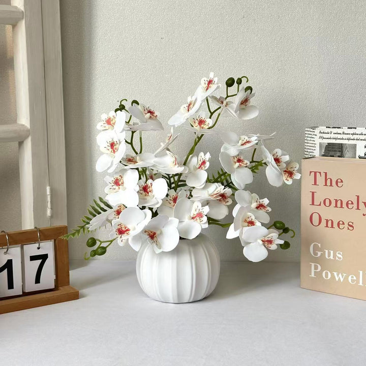 Lifelike Decorative Orchid Arrangement for Home Decor