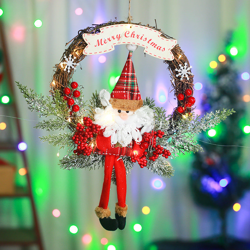 Festive Christmas wreath with pine cones and berries Kalsten