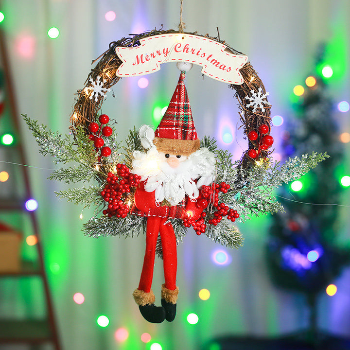 Festive Christmas wreath with pine cones and berries Kalsten