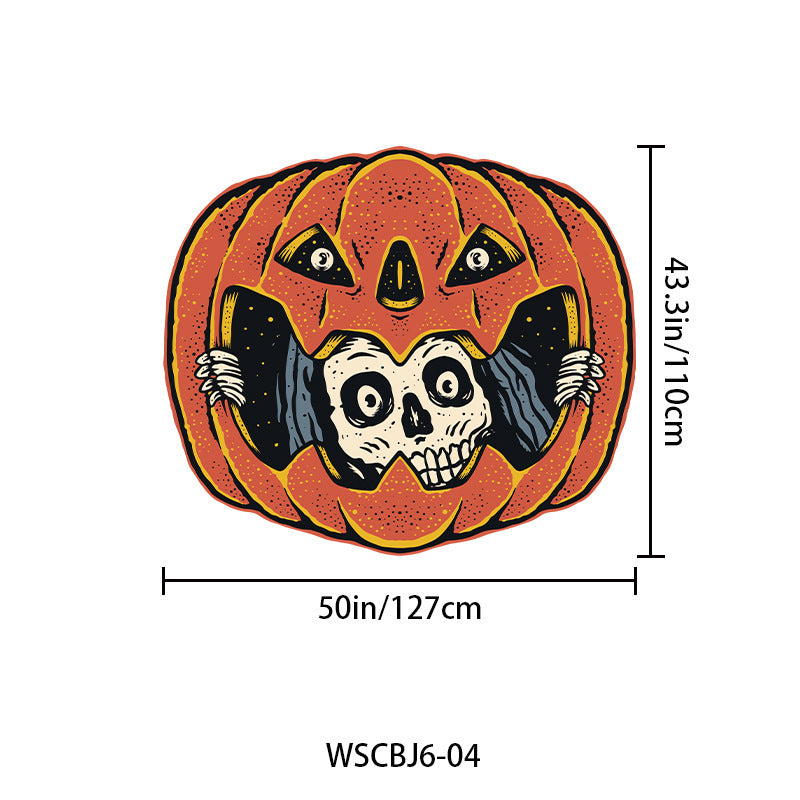 Large Halloween wall sticker vinyl with dancing skeletons and removable self-adhesive film