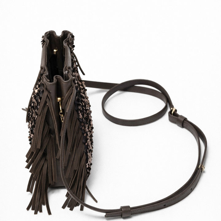 Fringed Sequin Clutch