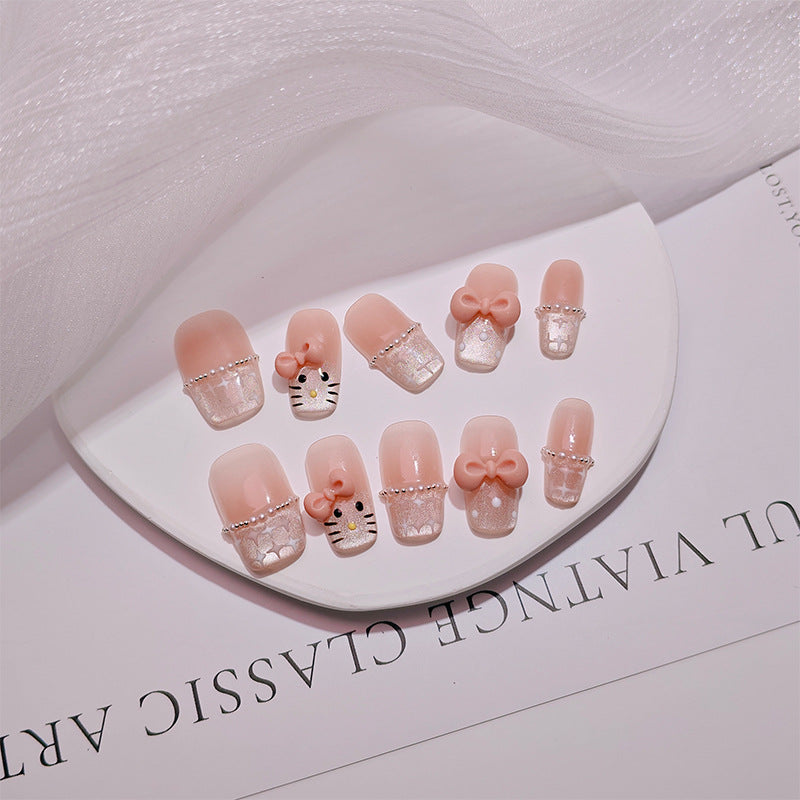 Elegant French Tip Press-On Nails Kalsten
