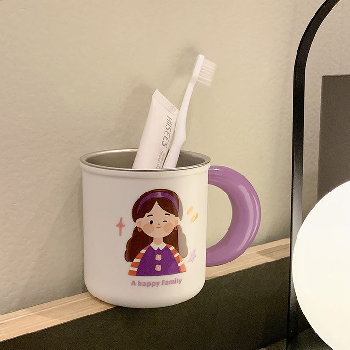 Ceramic mug with cheerful family design Kalsten