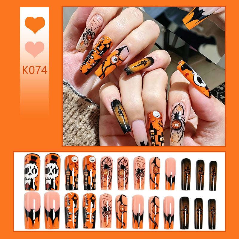 Artificial nail set with Halloween motifs and creative glitter Kalsten